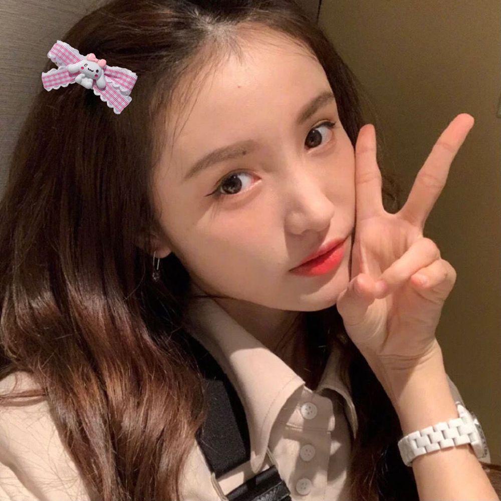 Kẹp Tóc Hình Nơ Hoạt Hình Bằng Nhựa Resin Phong Cách Hàn Quốc VANES1 Dành Cho Bạn Gái