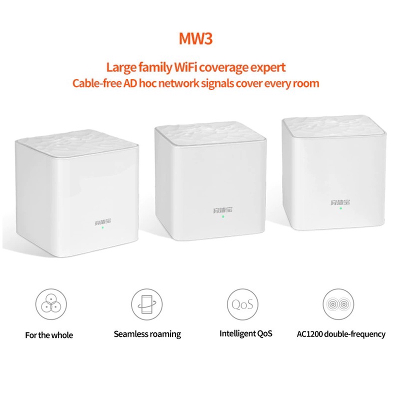 【TENDA 】Tenda MW3 Nova Mesh cho gia đình Chuẩn AC 1200Mbps