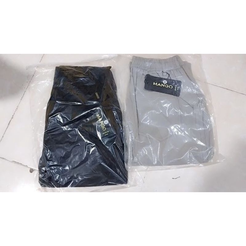 Quần tây âu công sở Man.go vnxk ống suông đứng đai lưng chun xuất khẩu dư xịn formal straight trouser elastic waist