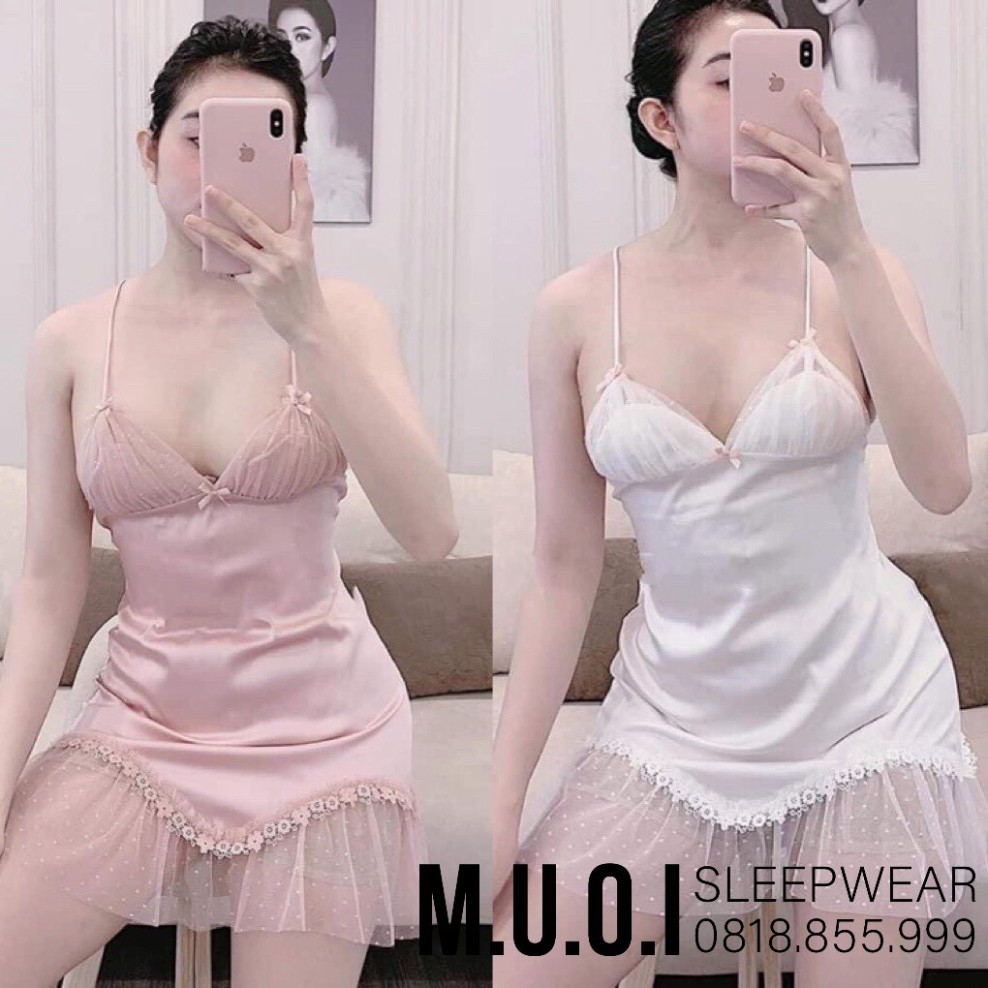 Đồ Ngủ Nữ| Váy ngủ sexy ren chân tiểu thư QUẢNG CHÂU ❣️FreeShip - Chất Đẹp❣️ Ren MỎng Điệu Đà Mềm Mát Mịn(SX236)