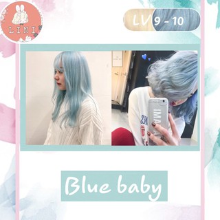 [ Cần Tẩy + Nâng Tone ] Thuốc Nhuộm Tóc Màu 𝔹𝕝𝕦𝕖 𝔹𝕒𝕓𝕪 Hottrend - ByLini