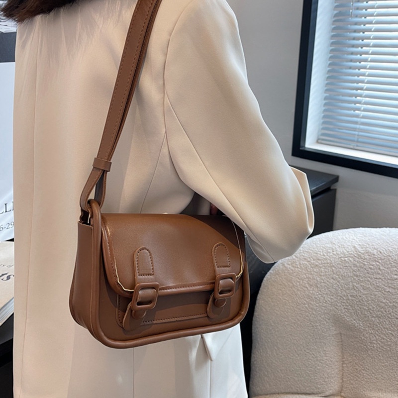 Túi Xách Da Pu Màu Tương Phản Phong Cách Preppy Cổ Điển Cho Nữ