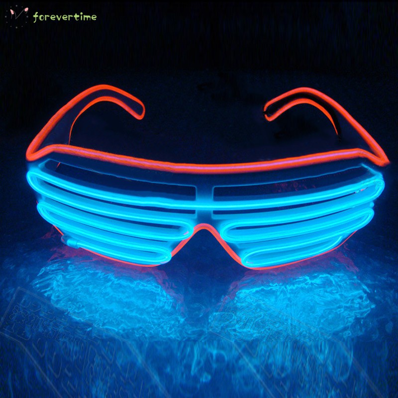 #kính# LED Sunglasses Flashing EL Wire Luminous Light Up Neon Glasses Costumes Party Decorative Lighting Activing Props Gifts