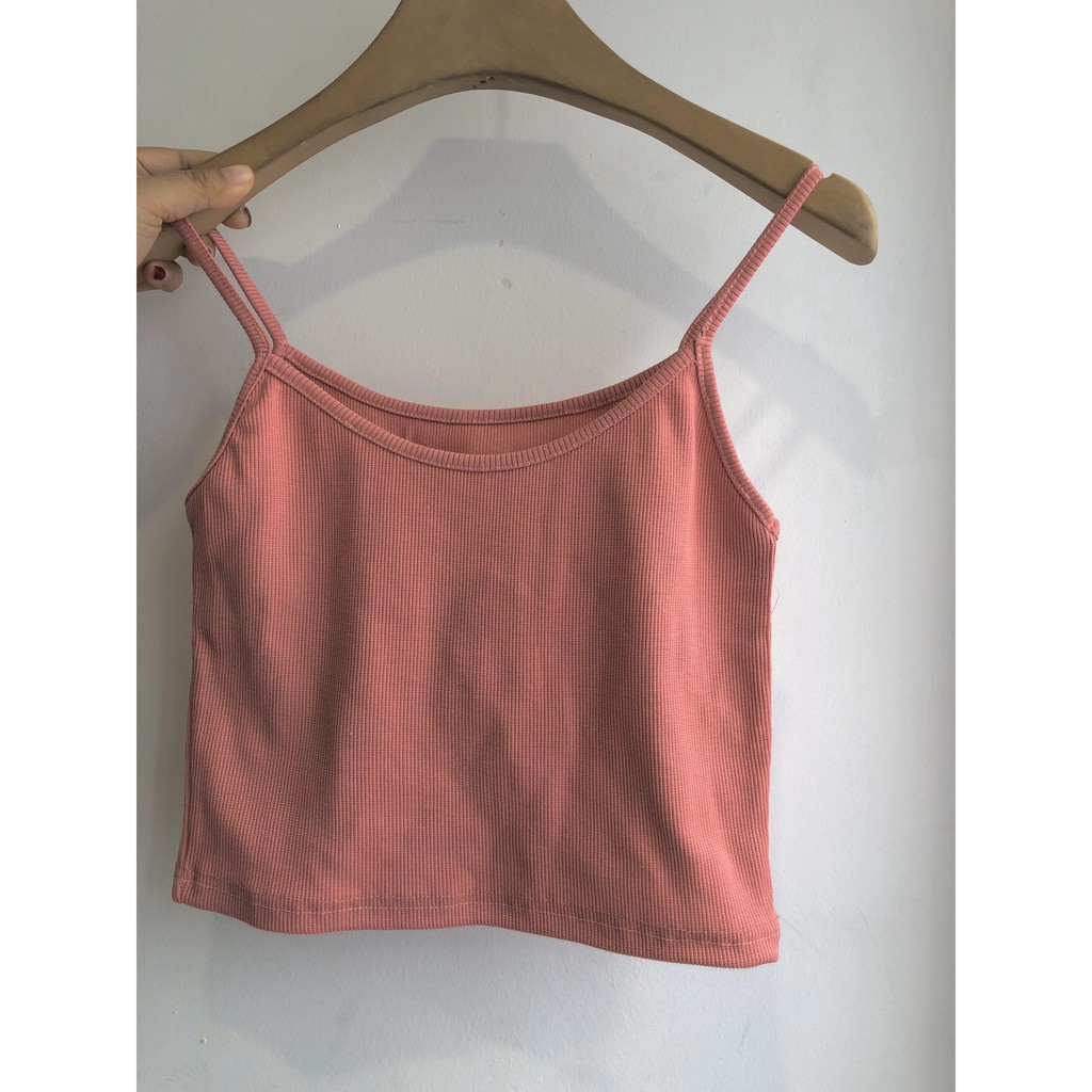 [Mã FAMAYWA giảm 10K đơn 50K] ÁO 2 DÂY VIỀN CROPTOP THUN TĂM ULAZZANG PASTEL HOT | BigBuy360 - bigbuy360.vn