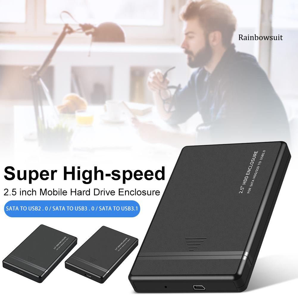 Hộp Đựng Ổ Cứng Usb 2.0 / 3.0 / 3.1 2.5inch Sata Hdd Tiện Dụng