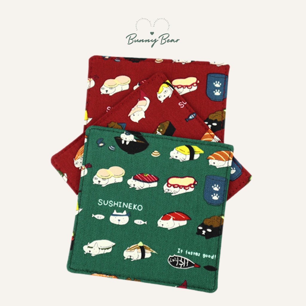 Lót ly vải in hình xinh xắn | Bunny Bear