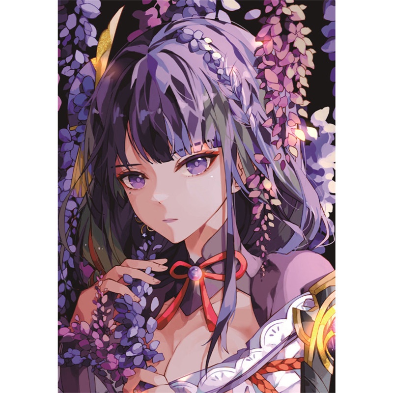 Poster Dán Tường Trang Trí Kích Thước 42*30cm Hình Nhân Vật Hoạt Hình Genshin Impact