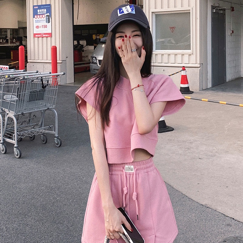Set đồ thể thao ngắn tay dáng rộng thời trang hè cho nữ