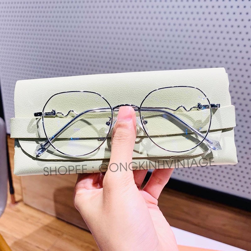 Gọng kính cận nữ ⚡𝑭𝑹𝑬𝑬𝑺𝑯𝑰𝑷⚡ chất liệu kim loại mảnh nhẹ 29105 - Fiveminutes Eyewear cắt cận 0-6 độ | BigBuy360 - bigbuy360.vn
