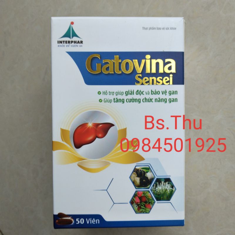 Gatovina sensei bổ gan hỗ trợ bảo vệ, tăng cường chức năng gan hộp 50 viên