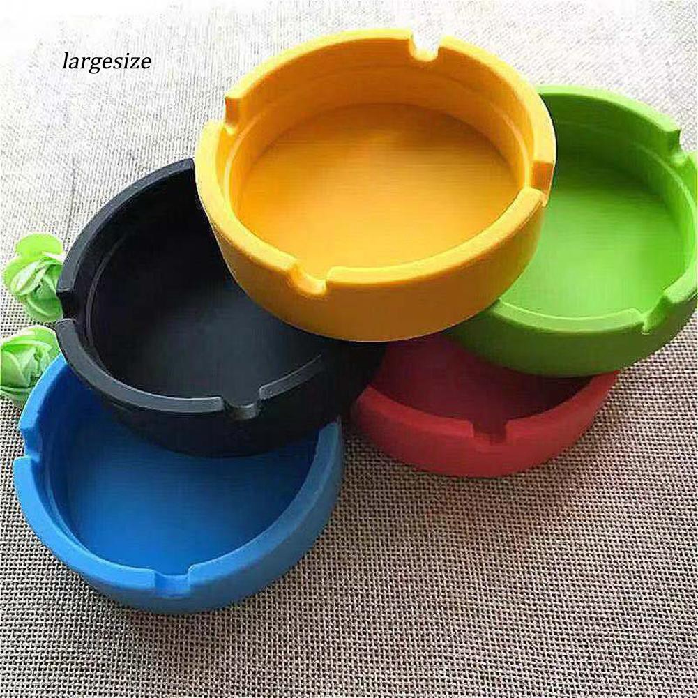 Large♥Silicone Soft Round Ashtray Cigarette Holder Heat Resistant Ash Tray Plates