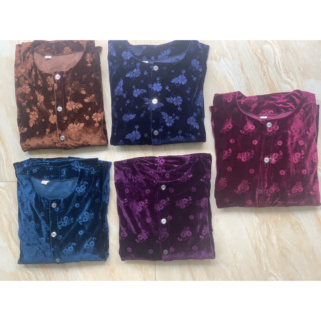 Bộ nhung người già trung niên tặng bà💖Freeship15k💖Bộ người già cho bà
