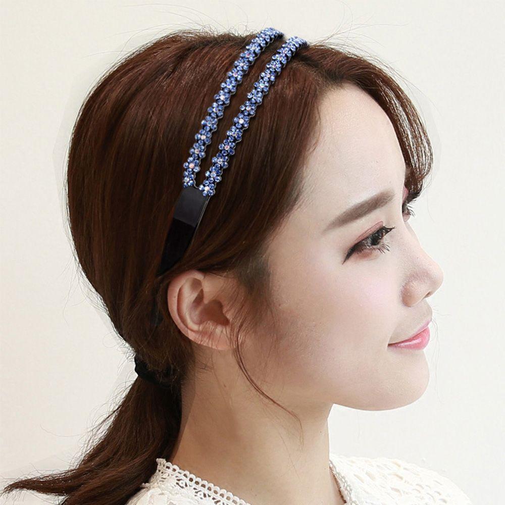 AROMA Băng Đô Cài Tóc Đính Đá Chống Trượt Thiết Kế Đơn Giản Cho Nữ