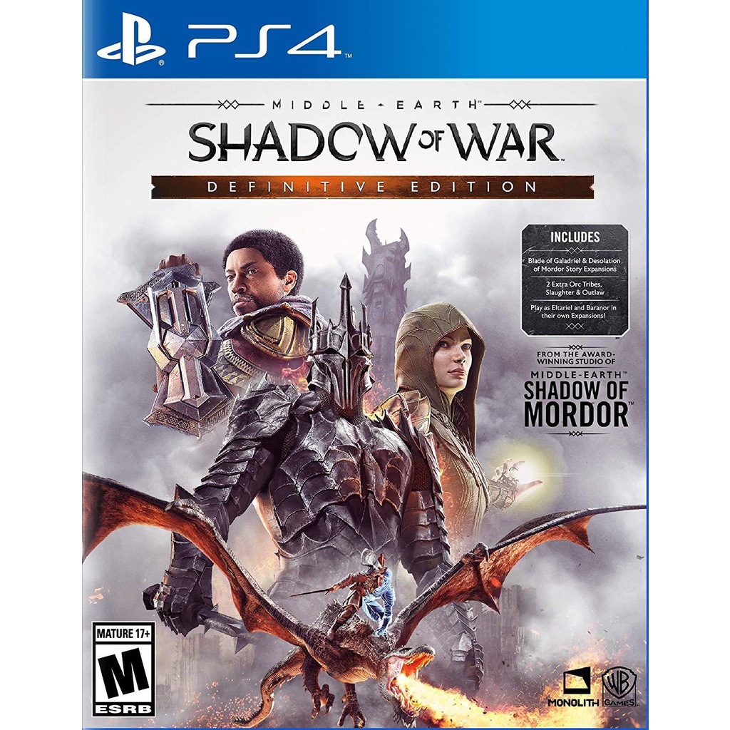 Đĩa Game Ps4 Middle-Earth Shadow of War Definitive Edition