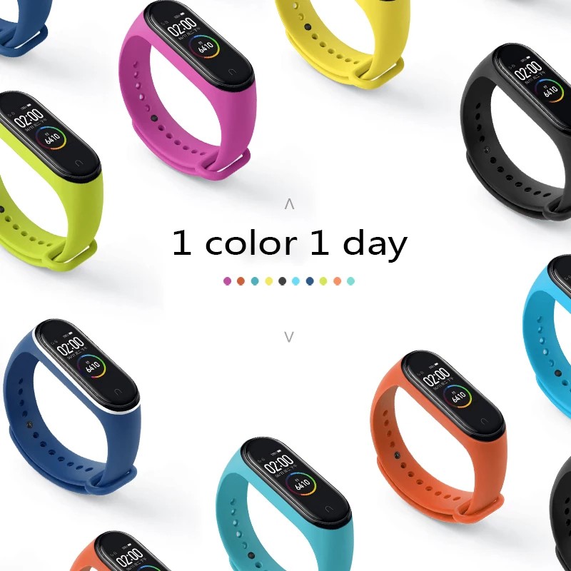 Dây Đeo Cao Su Thay Thế Cho Xiaomi Miband 5 Chất Lượng cao