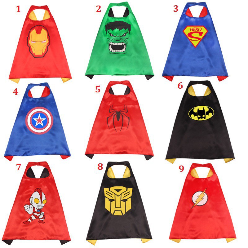 - Bộ Áo Choàng Siêu Nhân,Áo Choàng Siêu Anh Hùng Avengers Người nhện,Captain America,Người sắt,Batman