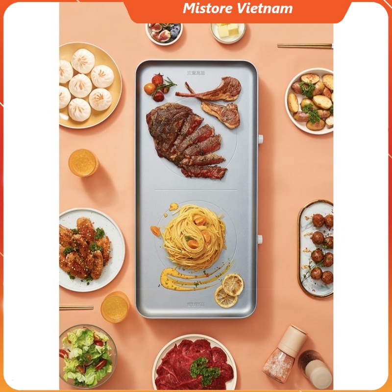 Bếp Từ Đôi chính hãng Xiaomi Mijia MDCLD01ACM Kèm Chảo Nướng Tiện Lợi Kết Nối APP Thông Minh