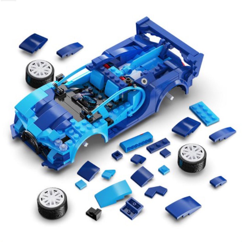 Đồ Chơi Lắp Ráp Xếp Hình Mô Hình Siêu Xe Bugatti Chiron Điều Khiển Từ Xa RC Model C51073 Với 300+ Mảnh Ghép