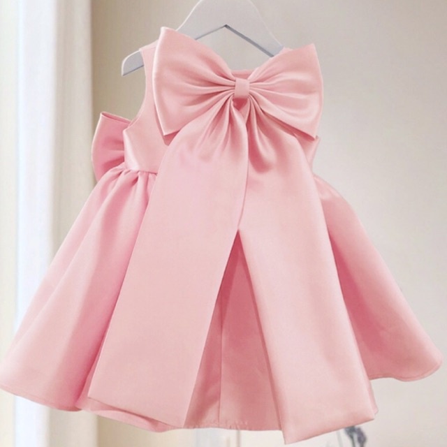 Đầm Công Chúa Cao Cấp TiNa’s House: Phối Nơ Lớn Trước vs Sau, Chân Váy Nhiều Lớp Phồng Xoè… Cho Bé Từ 03-10Tuổi.