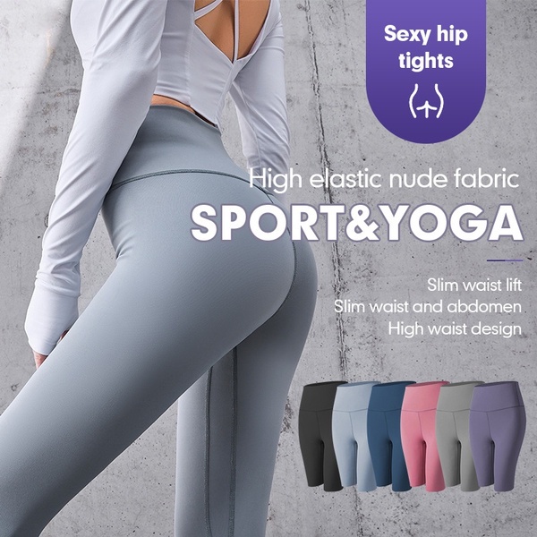 Quần legging cạp cao co giãn dùng cho nữ 40-70kg tập gym yoga hợp thời trang