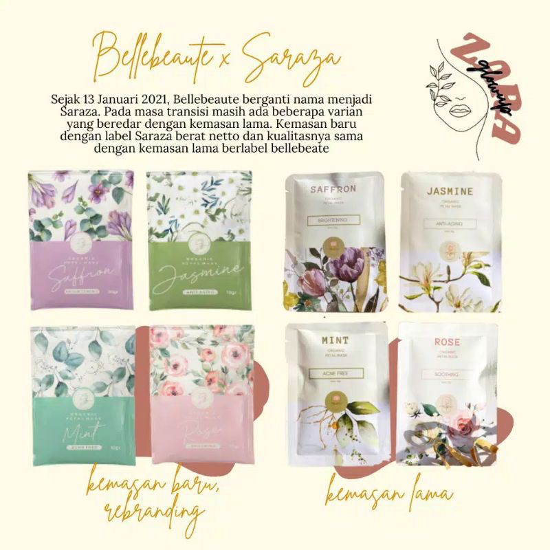 (hàng Mới Về) Mặt Nạ Hữu Cơ Cánh Hoa Saraza Ex Belle Beaute | BigBuy360 - bigbuy360.vn