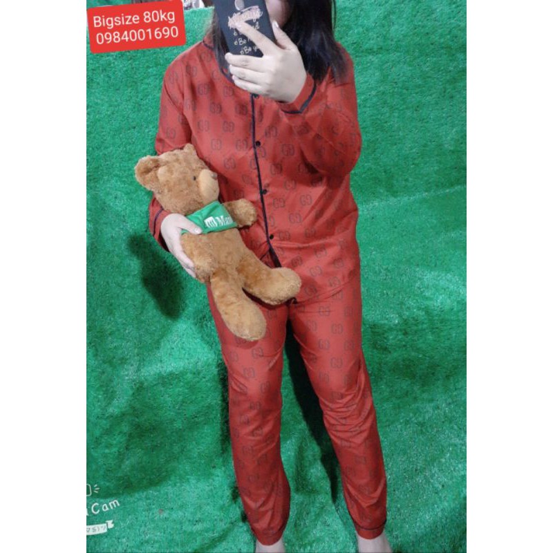 (Sale) Đồ bộ Pijama Bigsize 65-80kg (Tay dài/Sau sinh)