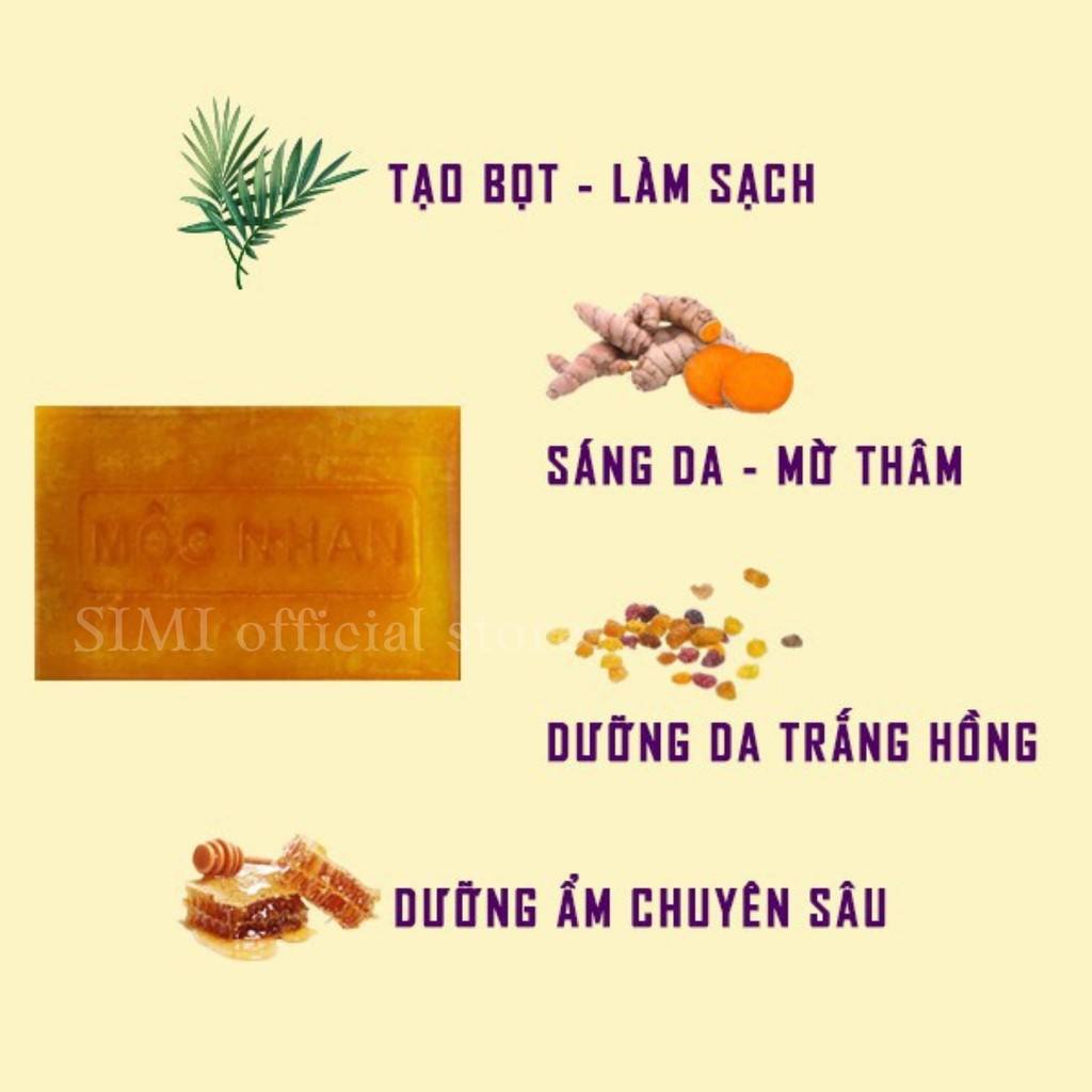 Xà bông nghệ mướp đắng khổ qua xà phòng tắm Mộc Nhan Natural Ả Đào ngăn mụn lưng làm sạch da sáng mịn mờ thâm SIMI