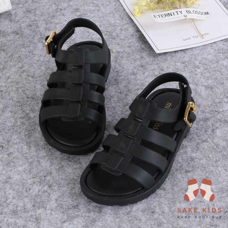 Sandal cho bé trai bé gái 1-6 tuổi ⚡️FREESHIP⚡️ Sandal bé gái mini melissa nhựa mềm quai dán đế chống trơn tốt SAKE 888