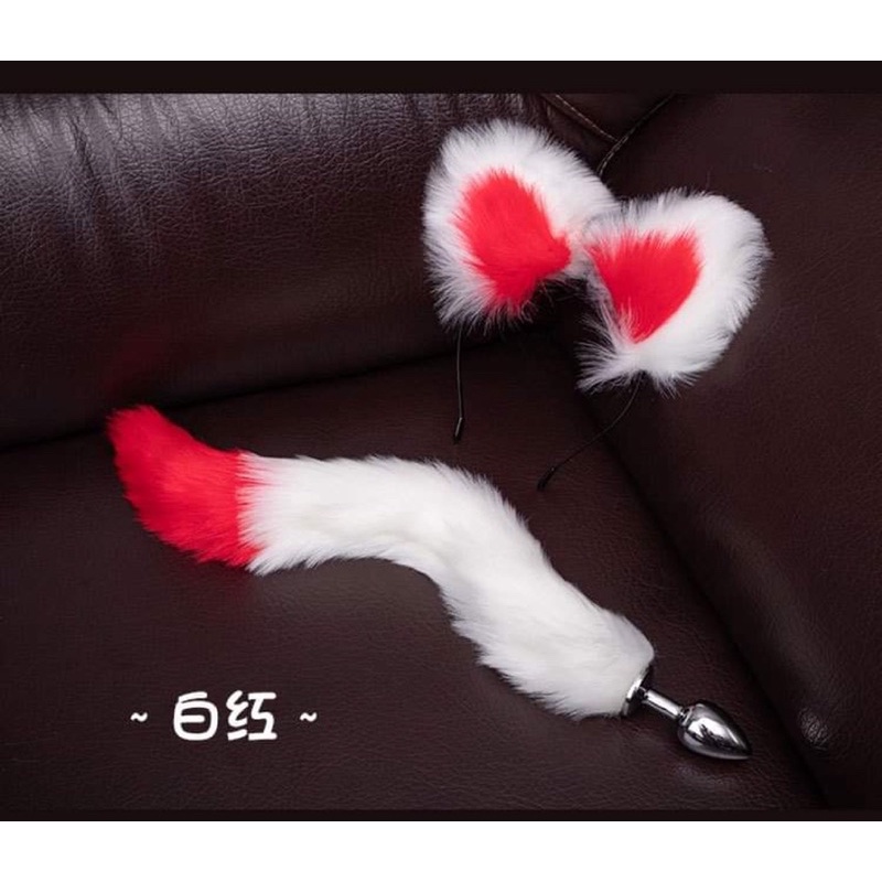 Bộ phụ kiện 2 món tai và đuôi kim loại cosplay nàng cáo quyến rũ, xinh đẹp