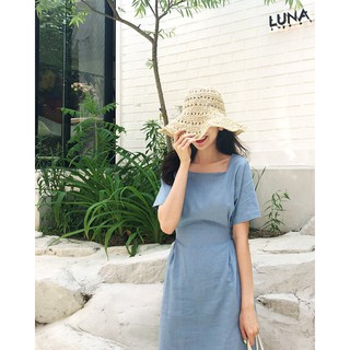 Đầm Suông Linen Thắc Nơ