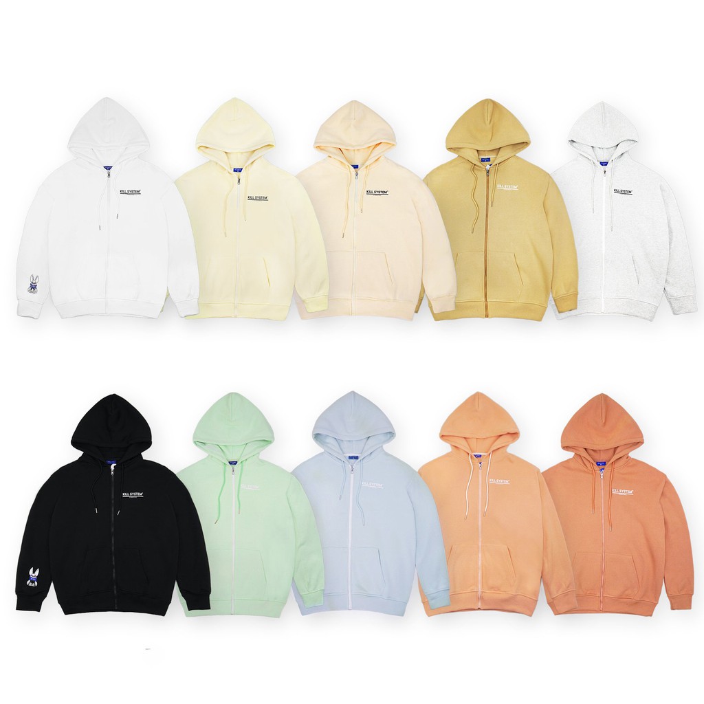 [Mã FAGREEN1505 giảm tới 30K đơn 99K] [KILL SYSTEM] ÁO KHOÁC HOODIE ZIP NHIỀU MÀU