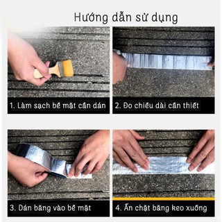 Băng Keo Chống Thấm, Băng Dính Chống Thấm Chống Dột Mái Tôn, Chịu Nhiệt Hàn Quốc Công Nghệ Nhật Bản, Độ Bền 20 Năm