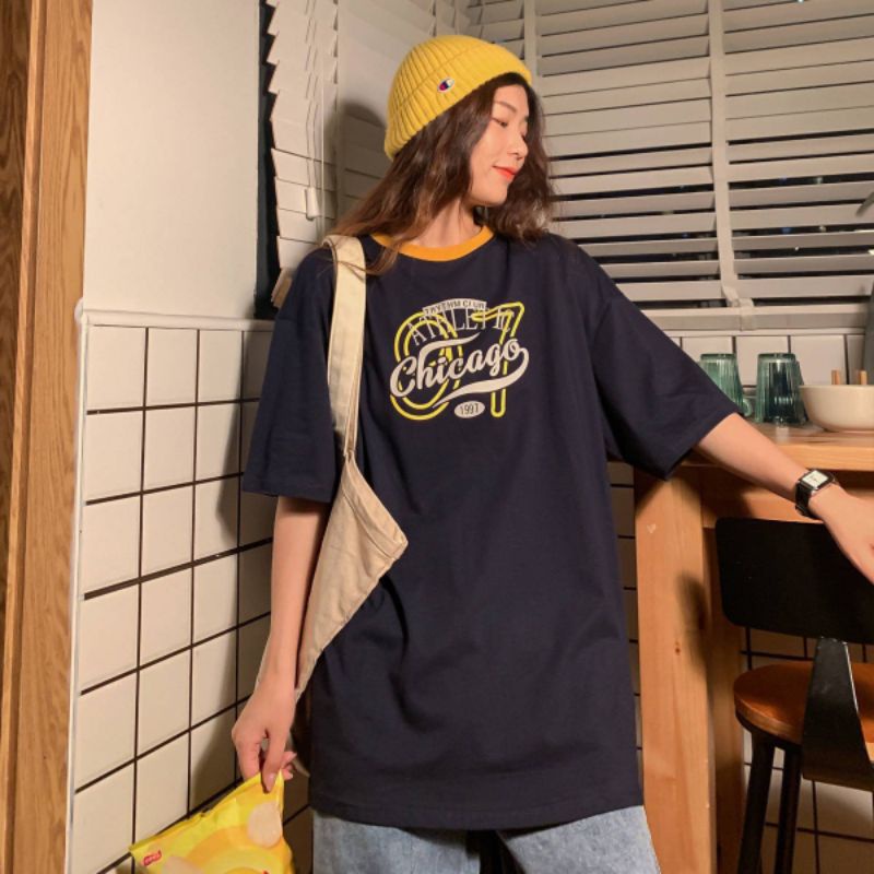 Áo thun tay lỡ unisex Chicago 97