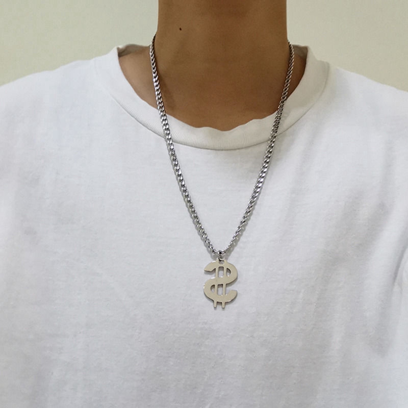 Dây Chuyền Gắn Mặt Biểu Tượng Đô La Mỹ Cá Tính Độc Đáo Phong Cách Hip-Hop