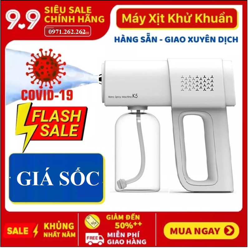 Súng phun khử khuẩn Phun sương diệt khuẩn tiệt trùng diệt khuẩn