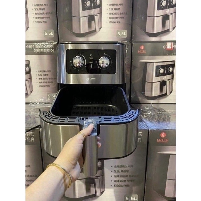 NỒI CHIÊN KHÔNG DẦU LOTTE nội địa nguyên chiếc Hàn Quốc 5,5l