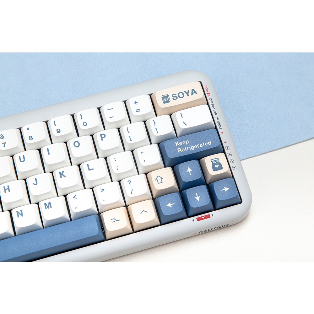 GMK soymilk  keycaps XDA profile Dye-Sublimation PBT  keycap 144keys
