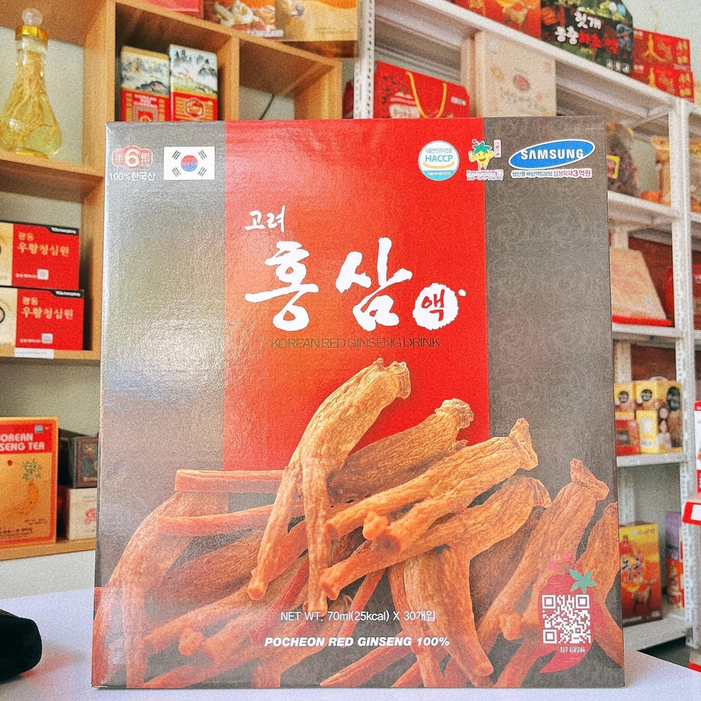 Sâm gói Pocheon hàn quốc,nước hồng sâm 6 năm tuổi dạng 30 gói,.tăng cường sức khoẻ,không có đường ,chính hãng- ohayo