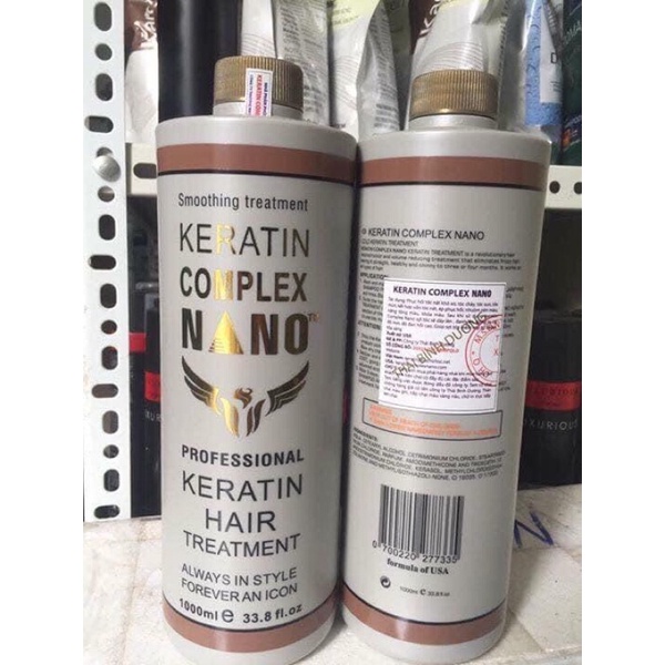 Keratin Nano Complex Phục Hồi Tóc Hư Tổn Tóc Nát Chai 1000ml Hương Thơm Cafe