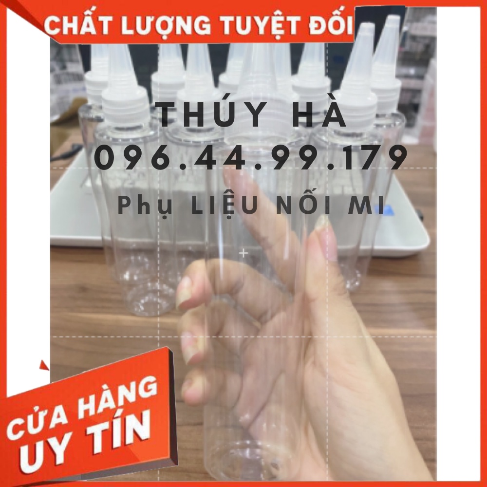 chai nhựa pet đựng nước vệ sinh mi- dụng cụ nối mi thúy hà