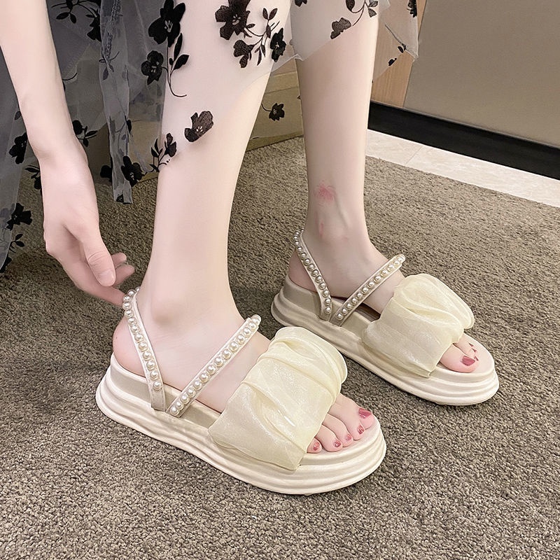 Giày Sandal Đế Dày Chống Trượt Dễ Phối Đồ Thời Trang Mùa Hè Dành Cho Bà Bầu