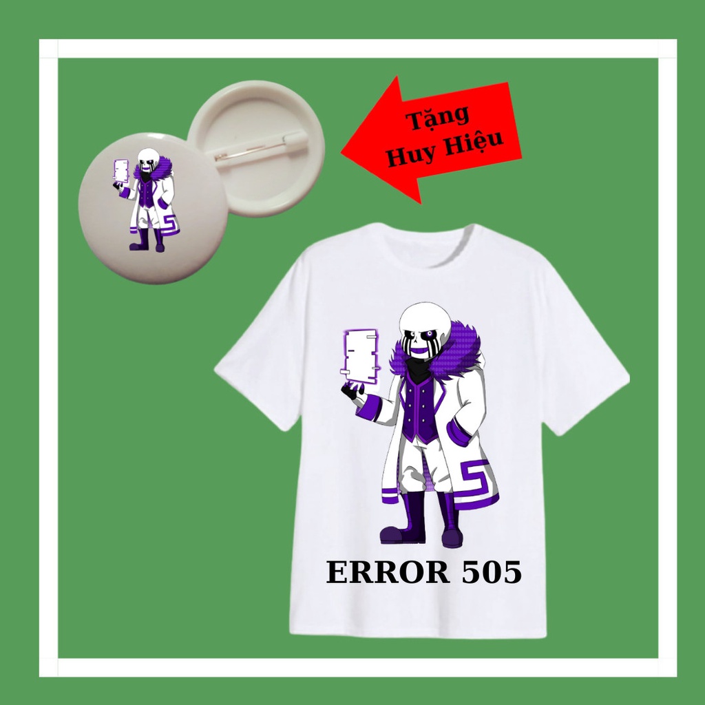 Áo Sans Error 505 bé trai, bé gái đủ size áo, áo thun vải mềm cho bé, sans cho be bé đủ màu sắc