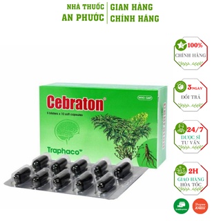 Viên uống  Cebraton⚡ CAM KẾT CHẤT LƯỢNG  ⚡  Viên Uống Tăng Tuần Hoàn Máu Não(50 Viên)