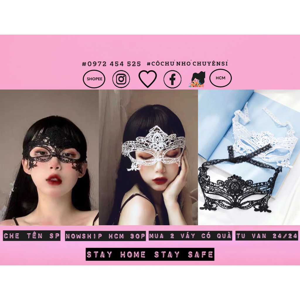 MN001 - Mặt nạ ren hóa trang sexy gợi cảm - Mặt nạ bịt mắt phụ kiện chụp ảnh cosplay - BỊT MẮT SEXY