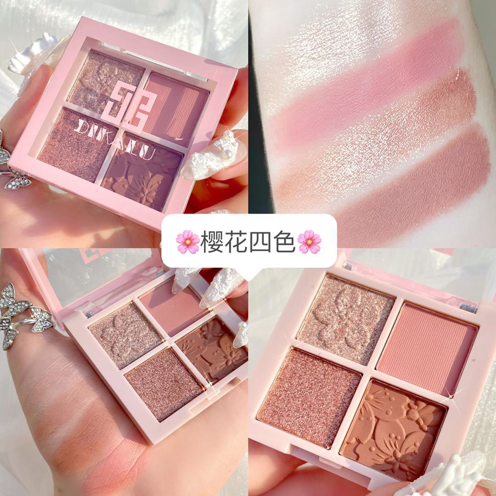 Phấn Mắt Dạng Lỏng Bốn Màu Hoa Đào Lấp Lánh Sành Điệu