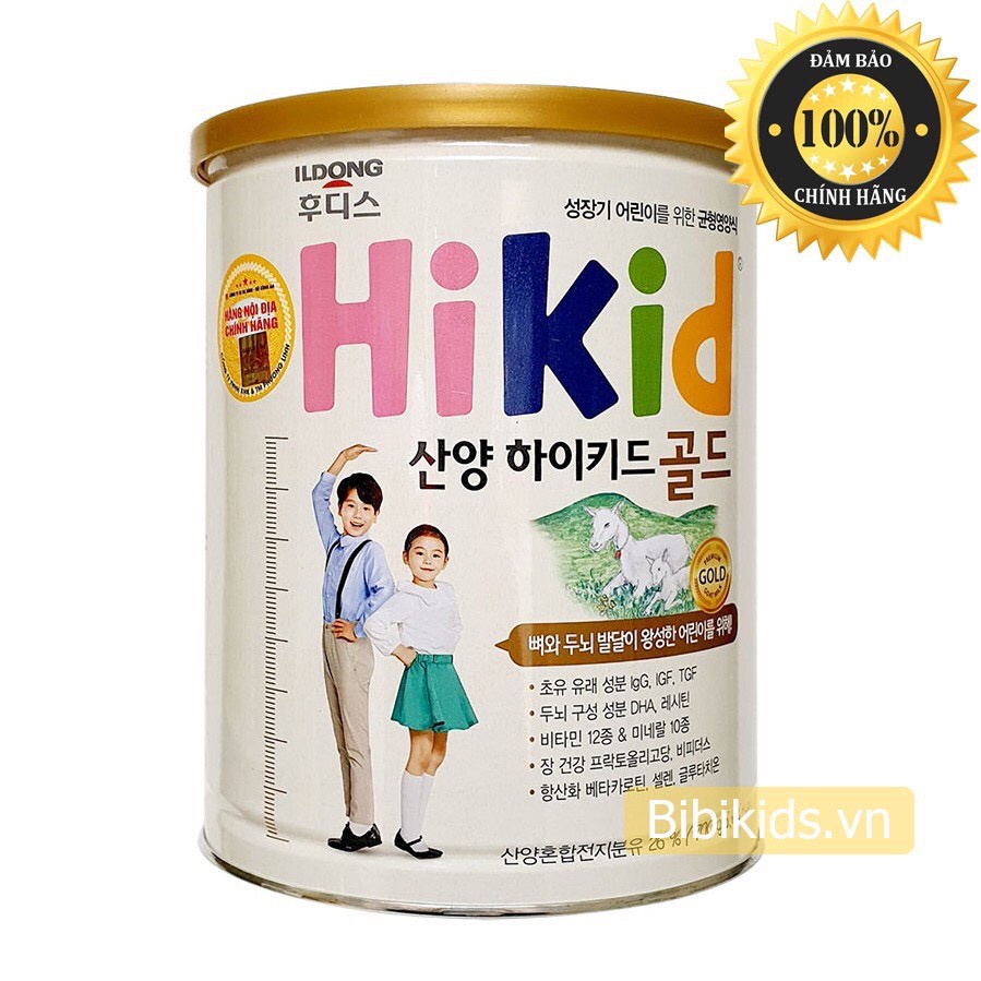 Sữa Hikid vị Vani vị Socola tách béo dê núi 600g