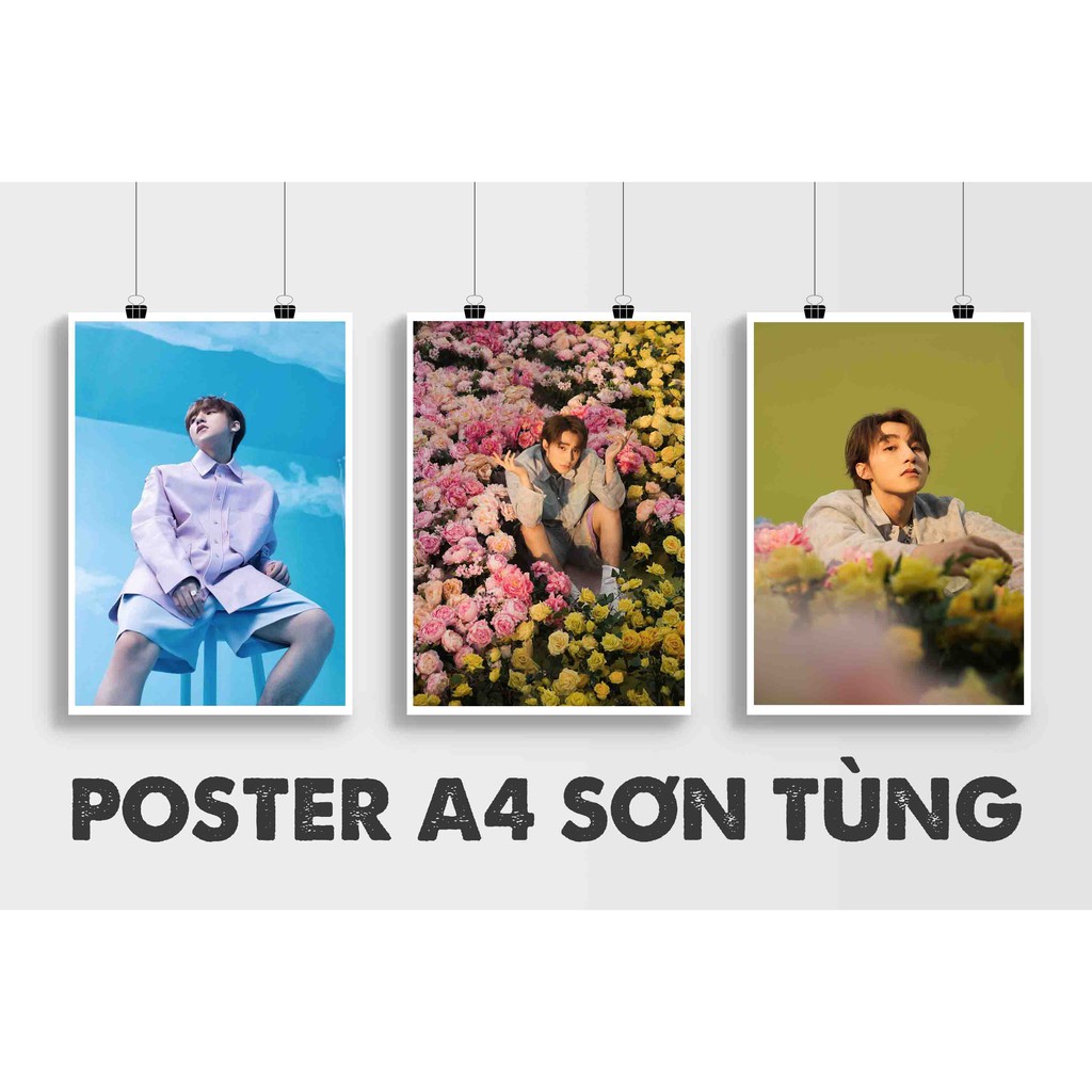 Poster Sơn Tùng A4 ép in theo yêu cầu Full HD