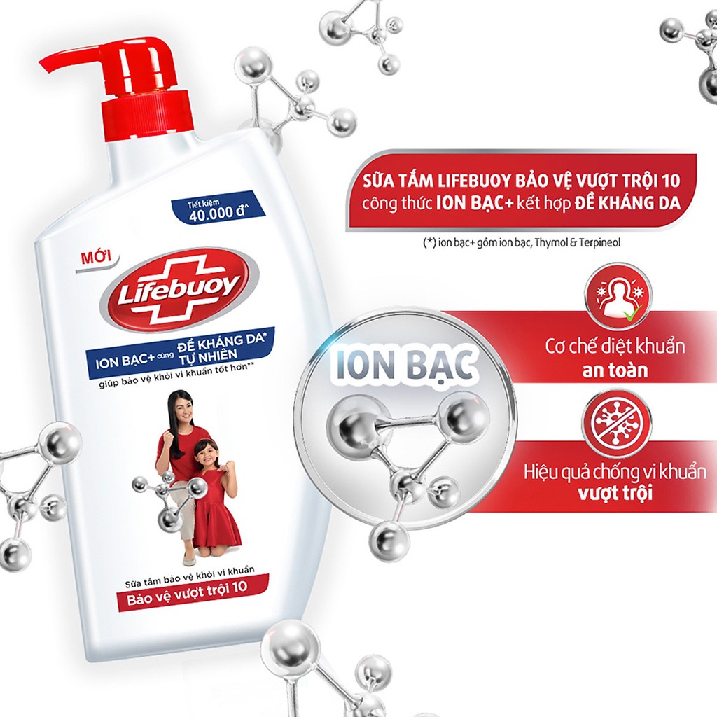 Combo Sữa Tắm Sạch Khuẩn Lifebuoy Bảo Vệ Vượt Trội 10 - Chai 850G & Túi 850G | BigBuy360 - bigbuy360.vn