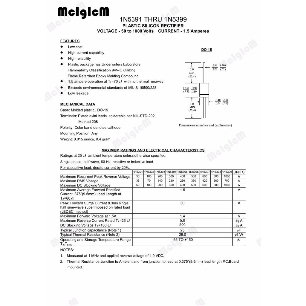 Set 100 Điốt FR207 chất lượng cao