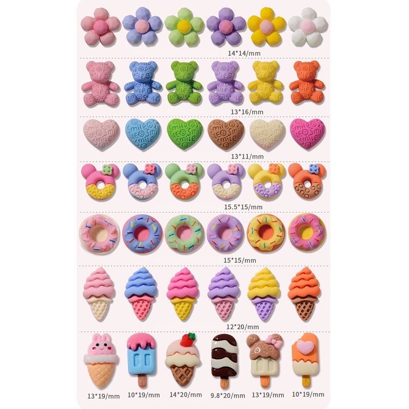 Set charm to đính móng các mẫu